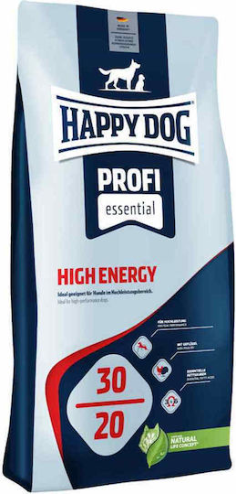 Happy Dog Profi 30/20 High Energy 20kg Trockenfutter für erwachsene Hunde großer Rassen mit Geflügel, Fleisch, Leber und Apfel