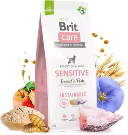 Brit Care Digestion & Skin Sensitive 12kg Ξηρά Τροφή χωρίς Σιτηρά & Γλουτένη για Ενήλικους Σκύλους με Ψάρια