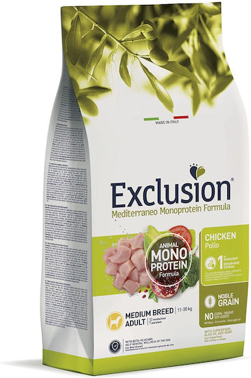 Exclusion 3kg Dry Food for Adult Medium Breed Dogs with Chicken