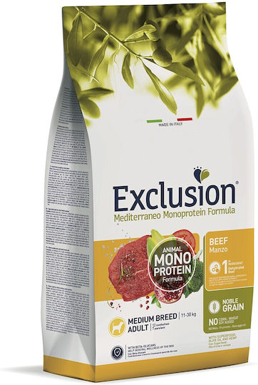 Exclusion 3kg Dry Food for Adult Medium Breed Dogs with Beef