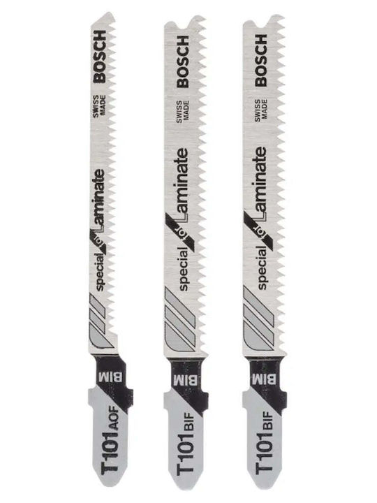 Lame Pentru Fierăstrău Pendular 3 Bucăți Bosch T101 Bif T101 Aof