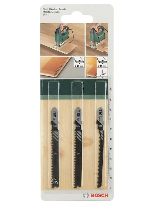 Lame Pentru Fierăstrău Pendular 3 Bucăți Bosch T101 Bif T101 Aof
