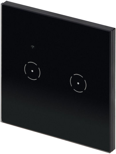Orno Двоен Вграден Прекъсвач Wi-fi Tuya Smart Home Черен