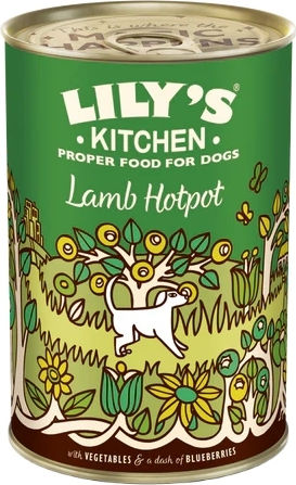 Lily's Kitchen Hotpot Wet Food Dogs in Cans with Lamb, Potatoes, Vegetables, Pumpkin, Broccoli, Blueberries, Meat and Carrot Grain-Free 400gr