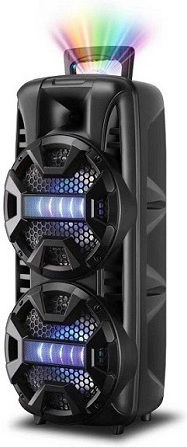 Andowl Karaoke Speaker With Wired Microphone And Lighting Effects Q-T53 Q-T53 Black