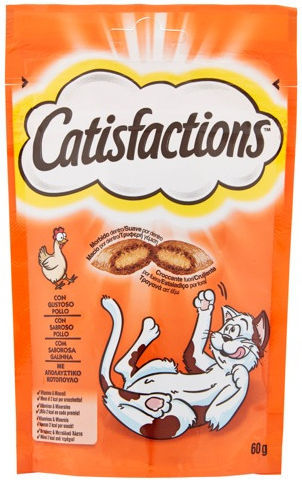 Catisfactions Snack Treats with Chicken for Adult Cats 60gr