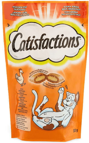 Catisfactions Snack Treats with Chicken for Adult Cats 60gr