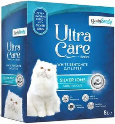 Bentysandy Ultra Care Silver Ions Бентонитен котешки пясък 8лт