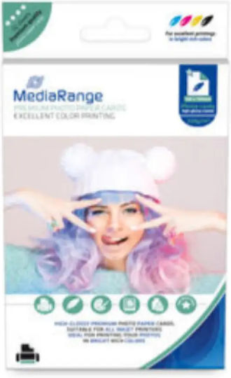 MediaRange Photo Paper High Glossy A6 (10x15) 220gr/m² for Printers Inkjet 50 Sheets