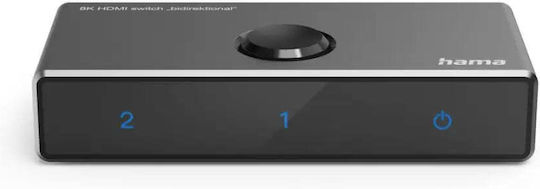 Hama 2053248k-hdmi Switch Bidirecțional 1 Intrare 2 Ieșiri/2 Intrări 1 Ieșire