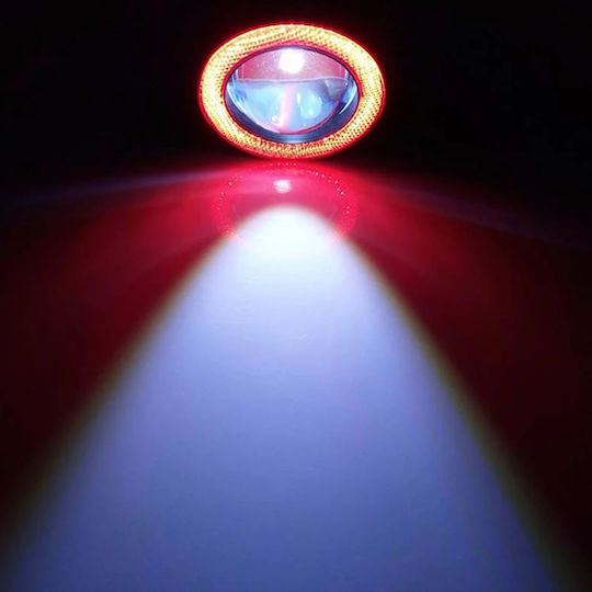 Σετ Προβολάκια Αυτοκινήτου Led Angel Eyes Κόκκινα Υψηλή Απόδοση Universal Tc-422