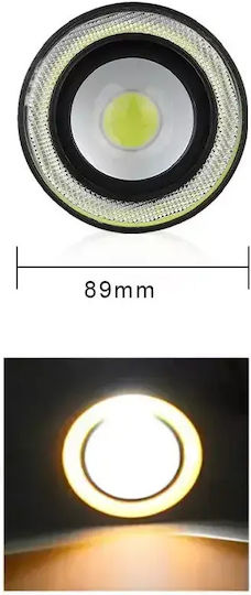 Σετ Προβολάκια Αυτοκινήτου Led Angel Eyes Κίτρινο Υψηλή Απόδοση Universal Tc-424