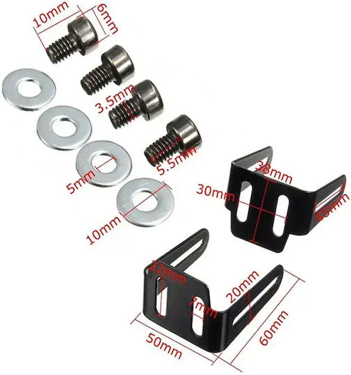 Set Motorrad-Scheinwerfer Led Angel Eyes Blau Hohe Leistung Universal Tc-423