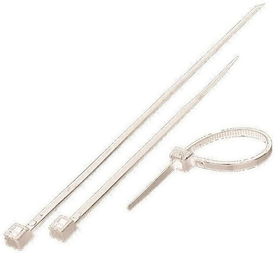 Eurolamp Cable Ties Plastic 450mm x 7.6mm in White Colour (100 pcs) (147-54018)