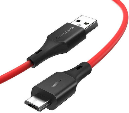 BlitzWolf Редовна USB 2.0 до микро USB кабел Черен 1м (BW-MC13) 1бр