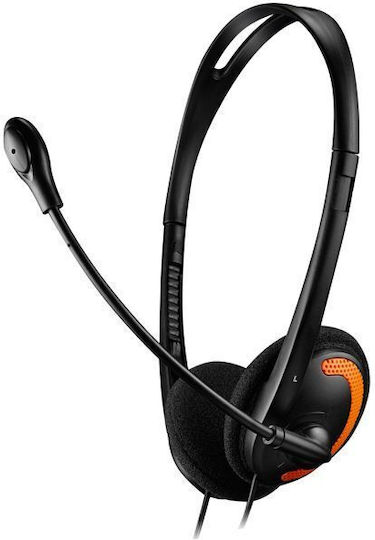 Canyon CNS-CHS01BO On Ear Multimedia Headphone with Microphone 3.5mm Jack Orange
