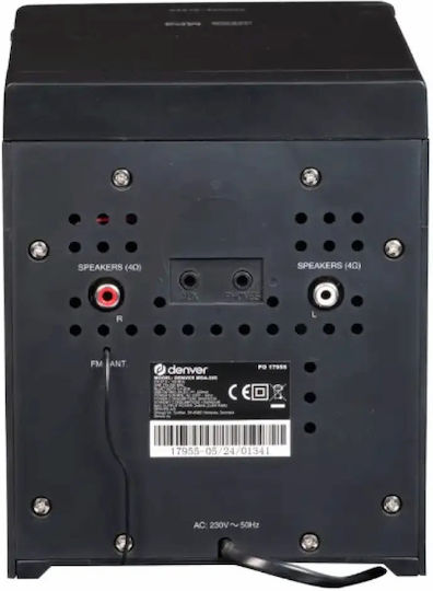 Denver Ηχοσύστημα 2.0 MDA-285 111161100170 50W με CD Player και Bluetooth Μαύρο