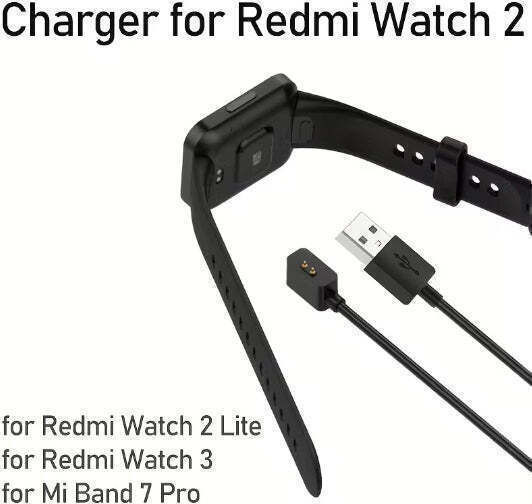 Charging Cable Charger Redmi 3 Mi Band 7 Pro Redmi Watch 2 Redmi Watch 2 Lite Black 1m