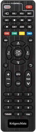 Kruger & Matz Mini Tuner Dvb-t2 H.265 KM9998 Ψηφιακός Δέκτης Mpeg-4 Συνδέσεις HDMI / USB