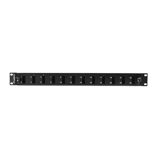 Lanberg Οπτικό Patch Panel για Rack 1U 19" 24 Θυρών Μαύρο