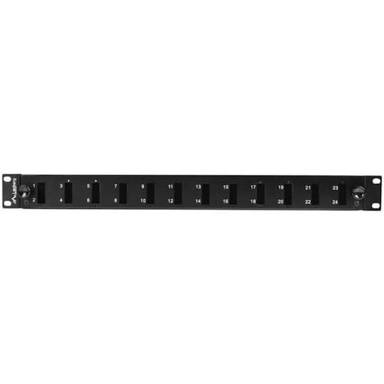 Lanberg Οπτικό Patch Panel για Rack 1U 19" 24 Θυρών Μαύρο