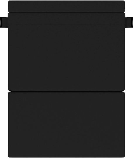 Canapea Fotoliu Puf Polimorf Negru 203x152x15cm