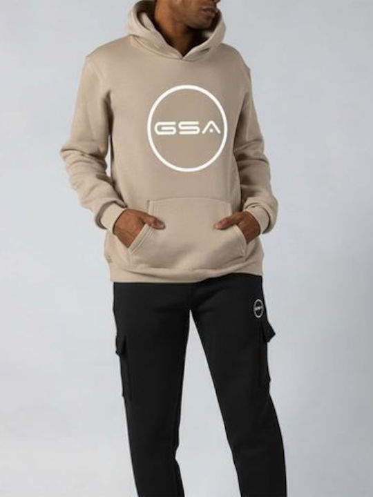 Φούτερ με Κουκούλα Beige