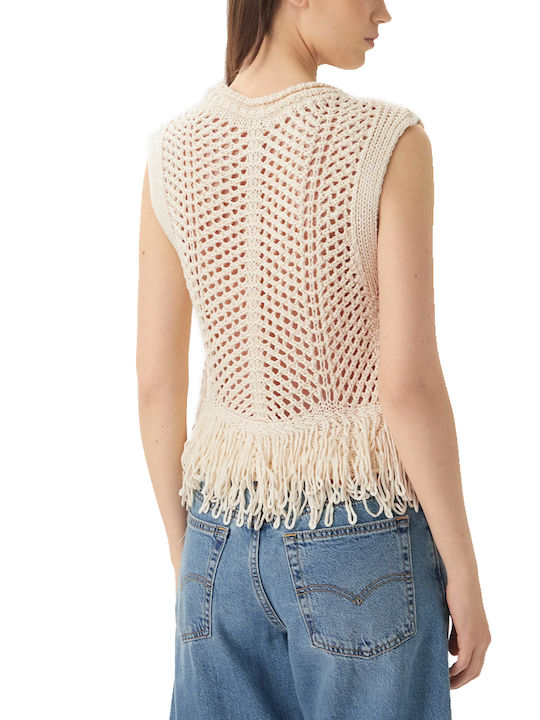 Only Women's Sleeveless Blouse Ecru Only Women's Sleeveless Blouse Ecru