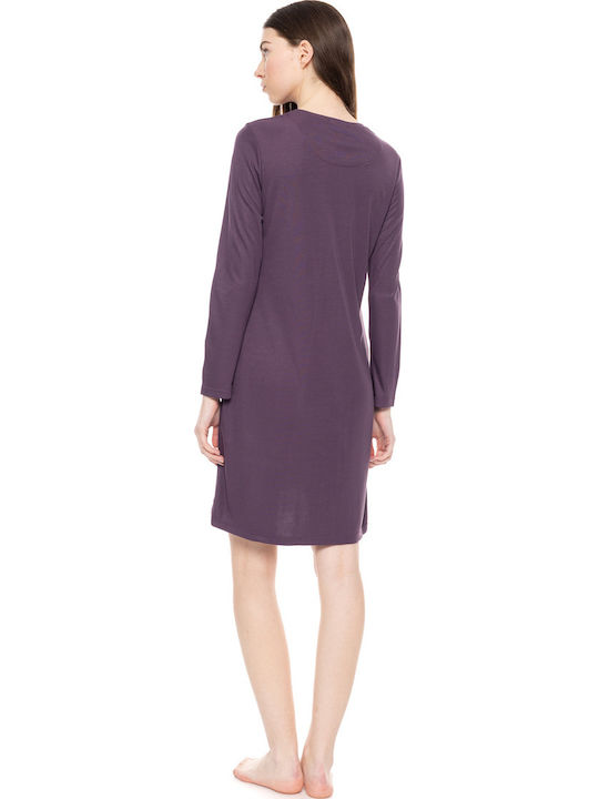 Pink Label Winter Women's Nightgown Raspberry