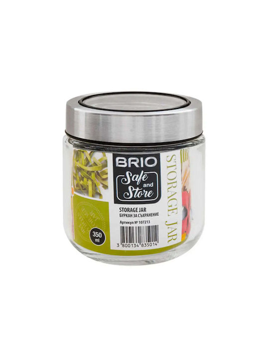 Brio Mate Allgemeine Verwendung Lebensmittelglas mit Deckel Transparent 350ml 1 Stück