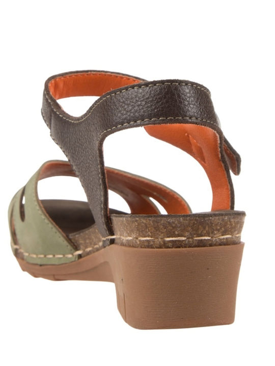 Leather Women's Anatomic Green Sandals
