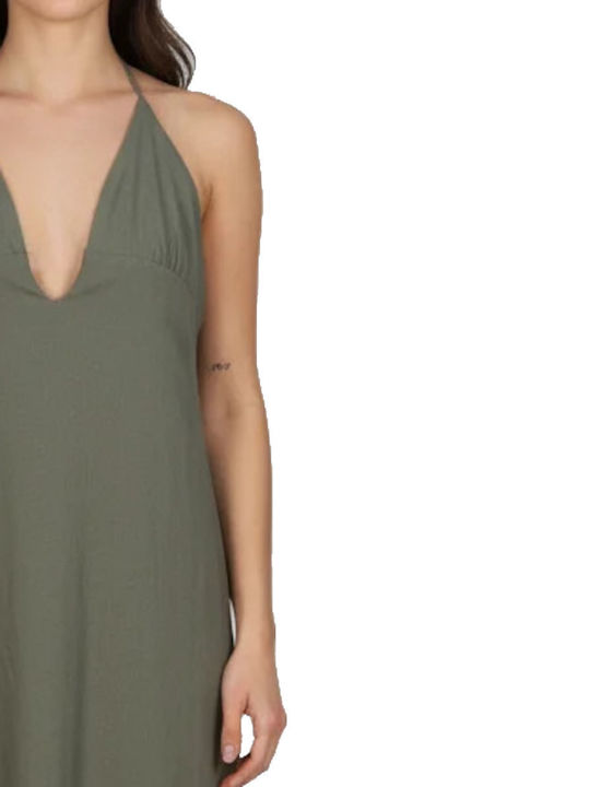Καλοκαιρινό Midi Φόρεμα Khaki
