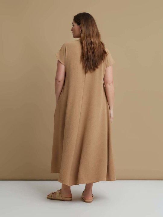 Rochie De Vară Midi Bej