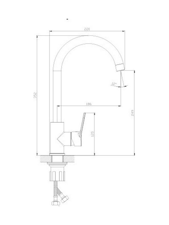 Kls Tall Kitchen Counter Faucet Silver Kls Tall Kitchen Counter Faucet Silver