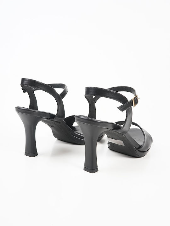 Damen Sandalen Aus Leder Anatomisch Schwarz
