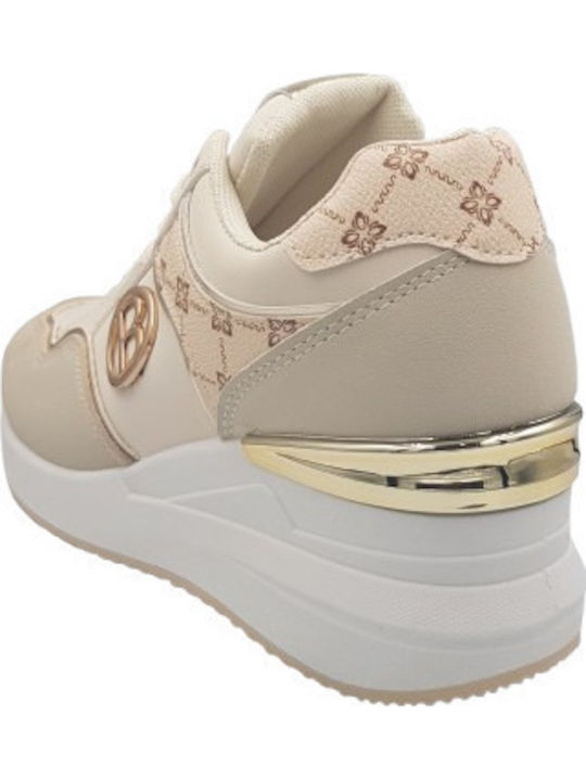 Sneakers Anatomici Pentru Femei Bej Aurii
