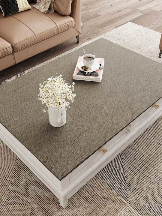 Αυτοκόλλητη Ταπετσαρία Vinyl Vintage Υφή Λινού Καφέ 30x200cm