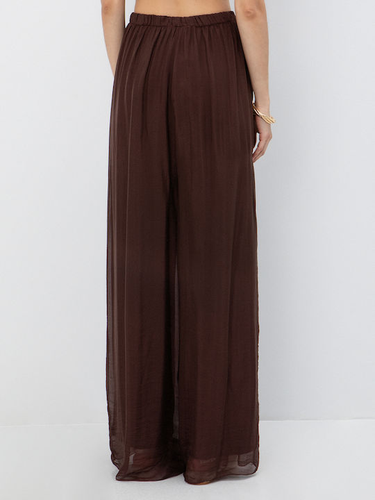 Damen Hochbund Pantaloons in Lose Passform Braune