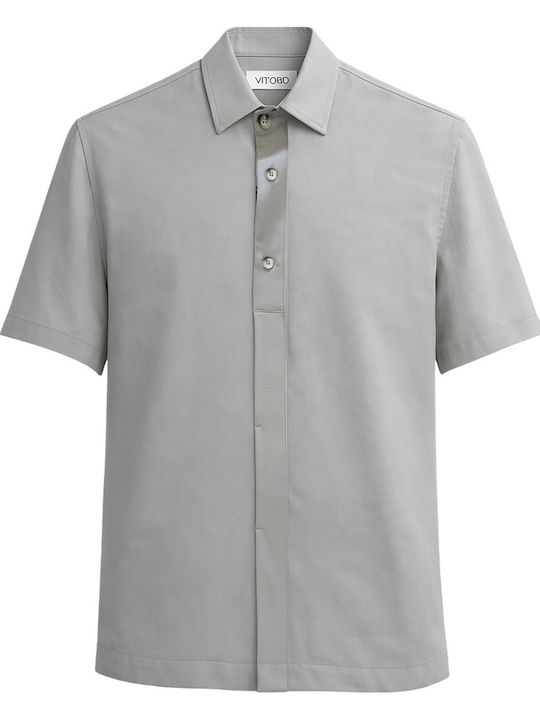 Langärmeliges Overshirt Grau
