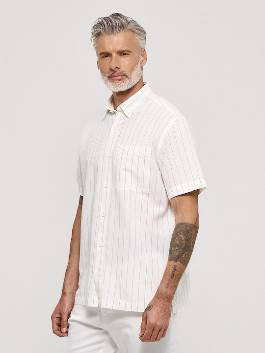 Short Sleeve Shirt in Regular Fit Ecru