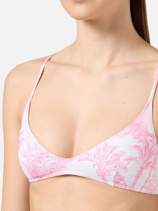 Bikinioberteile Blumen Weiß
