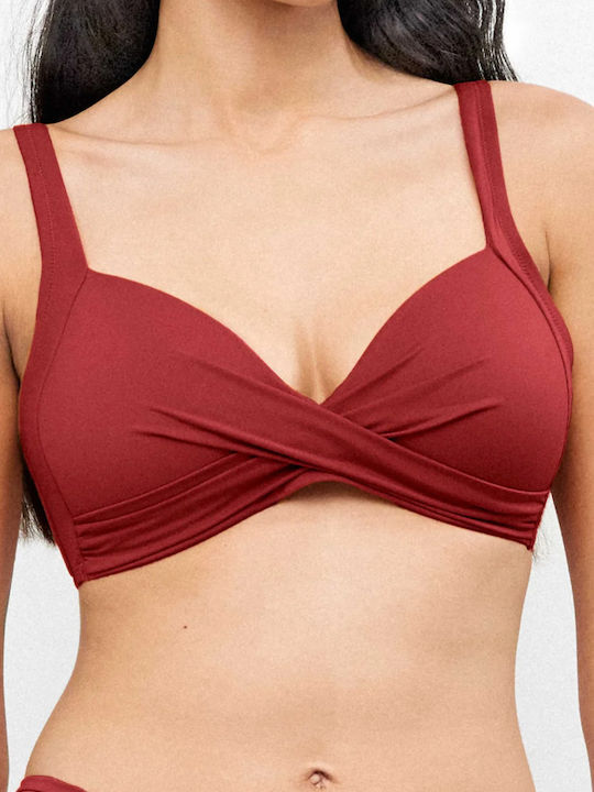 Burgundy Bikini Top