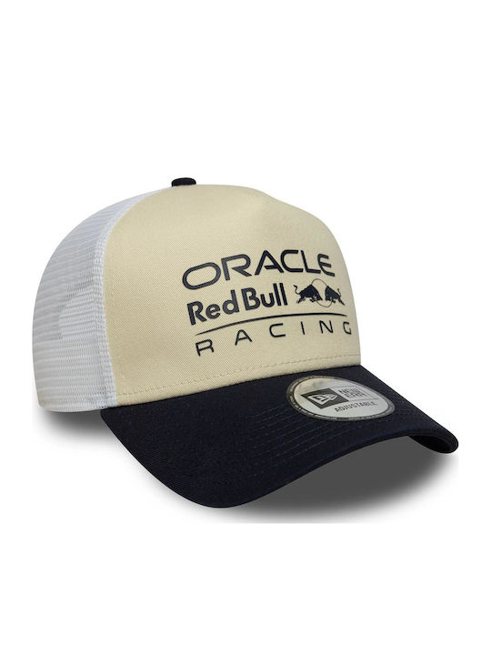 New Era Rotes Bull Racing 9forty A-Frame LKW-Fahrer Kappe Cremé