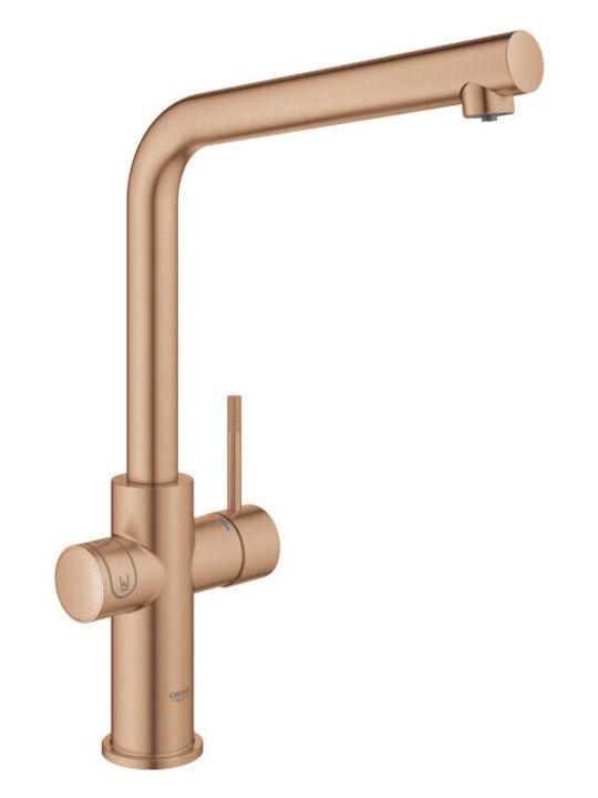 Grohe Home L-Ausziehbare Küchenarmatur Wand Silber