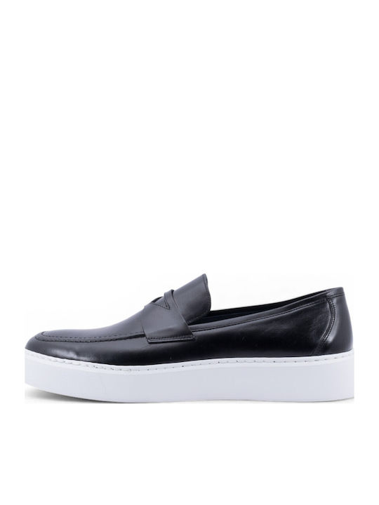 Δερμάτινα Ανδρικά Loafers σε Μαύρο Χρώμα