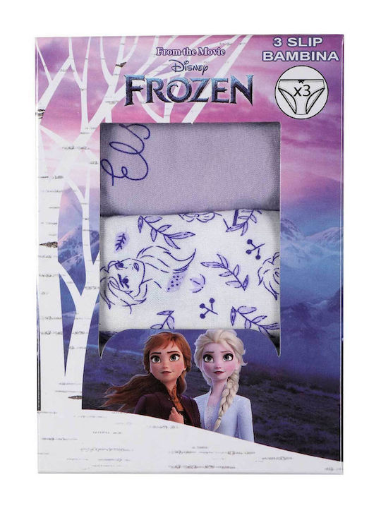 Frozen Set Kids Panties White/Purple 3 Pieces
