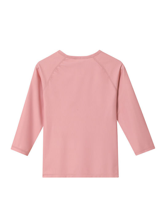 Tutete Kids Swimwear Rashguard With Long Sleeve Pink Whale