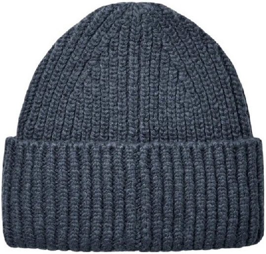 Chunky Rib Beanie Women's Beanie with Rib Knitting in Navy Blue Colour
