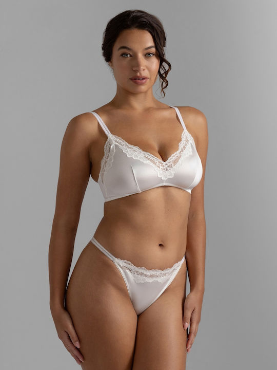 Ivory/Beige Bra without Padding & without Underwire