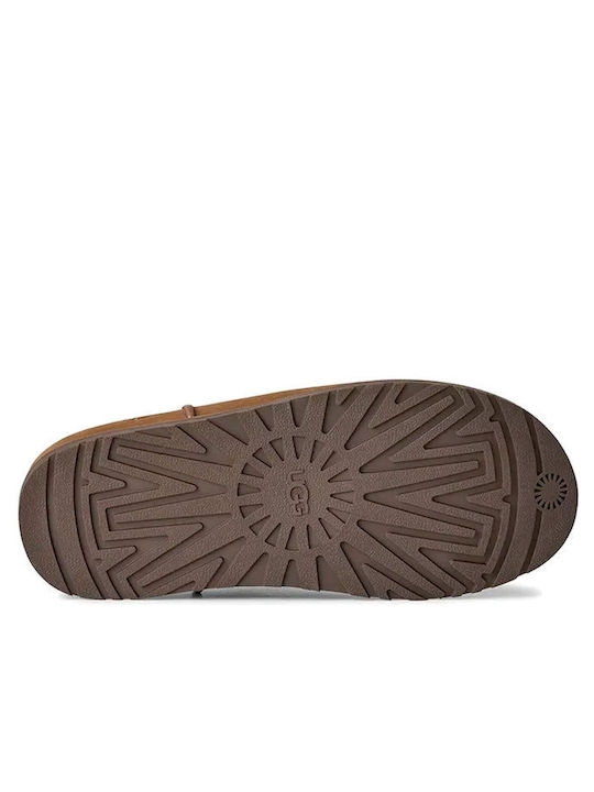 UGG Damen Leder Holzschuhe Braun